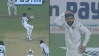Virat Kohli Left Stunned After Mehidy Hasan's Bizarre Six at Eden Gardens During Historic Pink-Ball Test Between India-Bangladesh | WATCH VIDEO